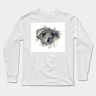 Watercolor illusration of Koala, Portrait Long Sleeve T-Shirt